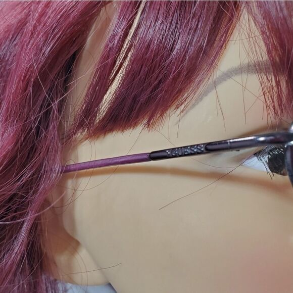 💜Vintage Guess Lightweight Wire Rimmed Eyeglasses & Hardshell Case - Picture 3 of 11